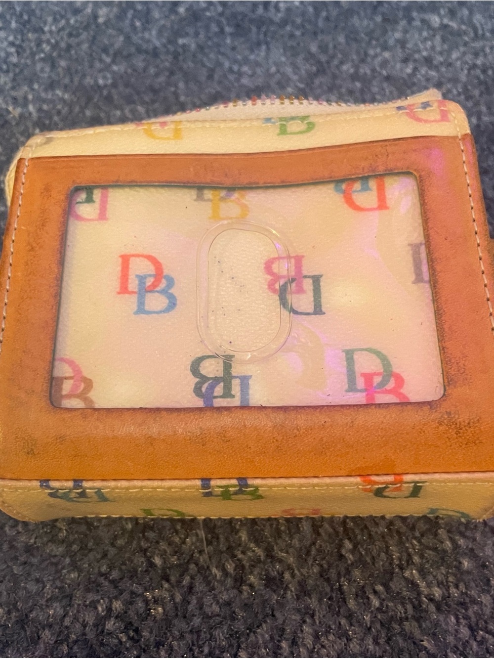 Dooney & Bourke monogram vintage 90’s y2k wallet with charm - Picture 5 of 10